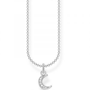 Image de Thomas Sabo Collier pour femme en argent sterling 925 Motif lune pavé 38-45 cm