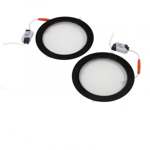 Horoz Electric Spot de plafond led encastr&eacute; led aura prizma 2x18W noir 4200K - Lot de 2 pcs - 425.011.018 - horoz