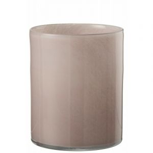 Photophore Design en Verre "Jade" 18cm Rose Prix