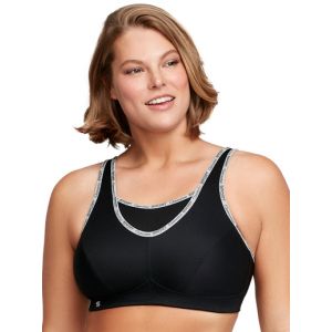 Glamorise 1066 Soutien-gorge de Sport - femme, Violet (Black), 100C