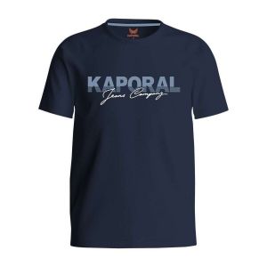Kaporal Tee Shirt Manches Courtes, pour Garcon, 100% Coton, Coupe Regular, Col Rond, Couleur Navy, Taille 10A