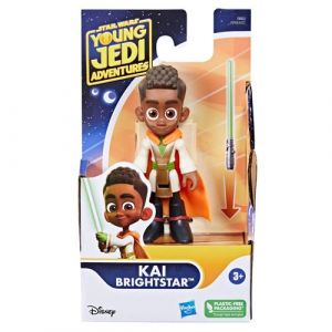 Hasbro - Star Wars Young Jedi Adventures - F8002 - Figurine articul&eacute;e 10cm - Personnage Kai Brightstar + Sabre Laser