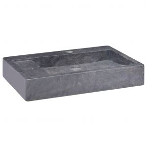 Image de VidaXL Lavabo Noir 58x39x10 cm Marbre