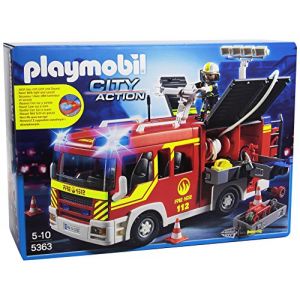 Image de Playmobil 5363 City Action - Fourgon de pompier avec sirène et gyrophare