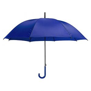 Image de eBuyGB Coloured Automatic Plastic Crook Handle Umbrella/Brolly Parapluie Canne, 107 cm, Bleu (Blue)