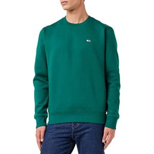 Tommy Jeans TJM Regular Fleece Col C Maillot de survêtement, Vert foncé, S Homme