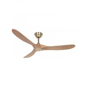 Casafan 315235 Eco Véritable Ventilateur de Plafond 152 cm Laiton Brossé/Chêne Moyen