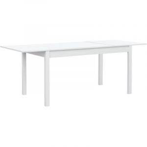 Image de Pegane Table à manger extensible coloris Blanc - longueur 140/80 x profondeur 80 cm