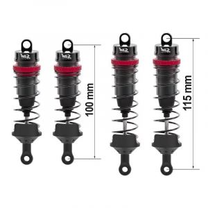 Konect Kit de 4 amortisseurs Alu Big Bore + fixations - Rogue