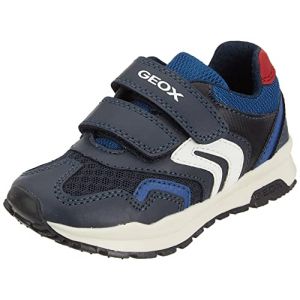 Geox J Pavel, Basket, Bleu Marine/Rouge, 33 EU