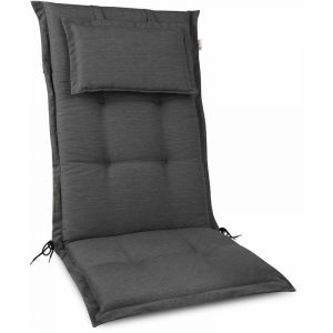 HighLux hl Coussin dossier haut Coussin exterieur jardin 120x52cm – Épaisseur 7cm – Fait en ue – Résistance uv Anthrazit - Beautissu