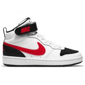 Image de Nike Court Borough Mid 2, Chaussures de Gymnastique, White/University Red-Black, 38 EU