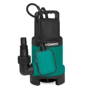Vonroc Pompe submersible 900W 16000l/h Pour eaux us&eacute;es et propres Avec interrupteur &agrave; flotteur