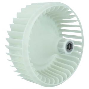 Vhbw Turbine de ventilation compatible avec Samsung DV80M50103W/UA, DV80M50101W/EF, DV80K6010CW/EU sèche-linge, séchoir - Hélice 14,8 cm blanc