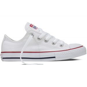 Converse Chuck Taylor All Star Core Ox, Sneakers Basses Gar&ccedil;on Unisex Kinder, Blanc Blanc Optical, 31.5 EU