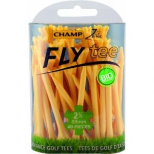 Longridge Lot de 30 T-Shirts &agrave; Mouches Champ Golf - Jaune 70Mm