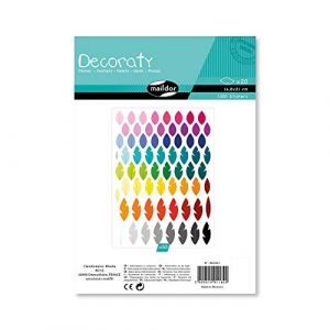 Maildor MY MANDARINE AE182C - GOMMETTES Decoraty - 20 planches 21x14,8 cm - PLUMES (1320 stickers)