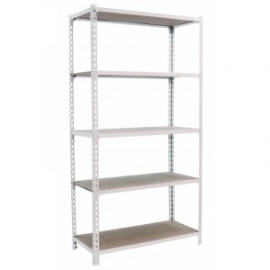 Étagère métallique blanche 5 niveaux Maderclick SimonRack