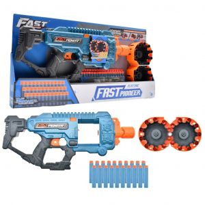 Jeux électroniques à balle molle à charge de tambour enfant Fast Pioneer