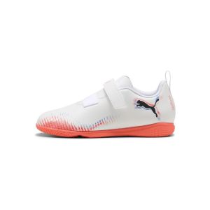 Puma Future 8 Play V It Jr Chaussure de Football, Blanche, Noire, Rouge &eacute;clatante, 33 EU