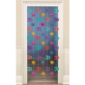 Amscan D&eacute;coration rideau de porte Anniversaire 30 ans