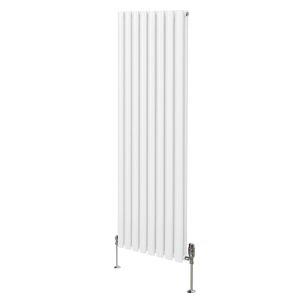 Radiateur Colonne Ovale & Robinet Thermostatique Blanc 1600 x 480mm