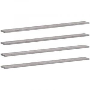 VidaXL &Eacute;tag&egrave;res murales 4 pcs sonoma gris 100x10x1,5cm bois ing&eacute;nierie