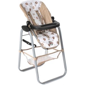 Bayer Chic Chaise Haute Pour Poupées Beige Avec Oursons