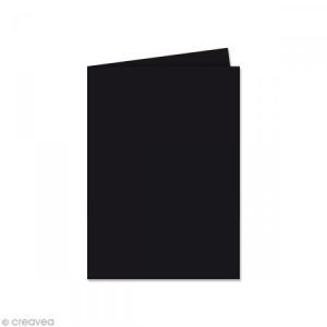 Clairefontaine Paquet de 5 cartes pli&eacute;es Pollen 110x155mm 210g/m&sup2; - Noir - Lot de 9