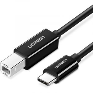 UGreen Câble pour imprimante, scanner fax, USB-C - USB-B, 1m, noir