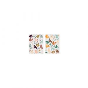 Gommettes Chats pastel - 101 pièces - de 0,80 à 5,7 cm