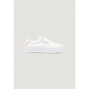 Tommy Hilfiger Femme Essential Vulc Textile Sneaker FW0FW08323 Baskets, Ecru, 36 EU