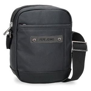 Image de Pepe Jeans Hatfield Sac à bandoulière Petit Noir 15 x 19,5 x 6 cm Polyester, Noir, Talla única, Petit sac à bandoulière