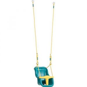 KBT Siège balançoire bebe de luxe turquoise-jaune