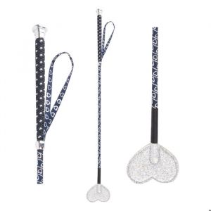 Waldhausen Cravache &eacute;quitation avec claquette en c&oelig;ur enfant