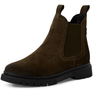 Tamaris Bottes plates pour femme, Olive Suede., 39 EU