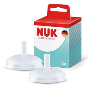 Nuk Perfect Match Learner T&eacute;tines d&rsquo;apprentissage | 6 mois et + | T&eacute;tines anti-fuites pour gobelet d&rsquo;apprentissage | Silicone | Lot de 2