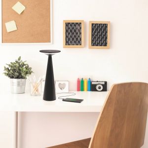 Image de Zafferano Dama lampe table batterie IP54 noir