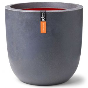 Capi Jardinière Urban Smooth ronde 43x41 cm Gris foncé