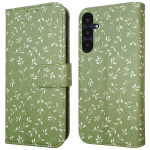 Imoshion Étui de téléphone portefeuille Design Samsung Galaxy A25 (5G) - Green Flowers