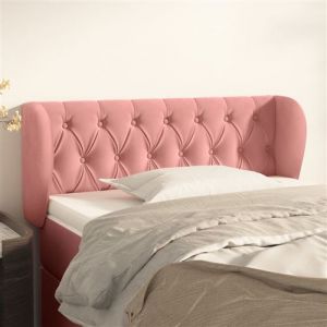 VidaXL Hoofdbord met randen 103x23x78/88 cm fluweel roze3117527