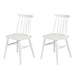 Image de Lot de 2 Chaises Design "Aino" 81cm Blanc Prix