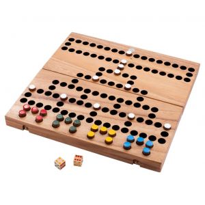 Engelhart Jeu en bois La Barricade – jeu de stratégie facile – jeu en bois familial – 2 à 4 joueurs – à partir de 6 ans – 14,5 x 39 x 3.2 cm