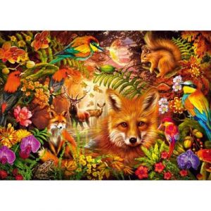 Schmidt Spiele 59795 Fleurs, Fourrure et Plumes, Puzzle 1000 pièces, Multicolore