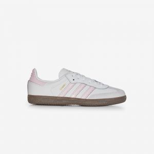 Adidas Originals Samba OG C ftwr white/clear pink/gum 5 Unisex blanc Taille 32 Chaussures - Couleur blanc - Taille 32