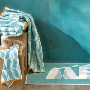 Declikdeco Serviette BANQUISE Turquoise 100% Coton 550g/m&sup2; 50 x 90 cm