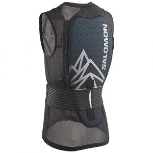 Salomon Flexcell Pro Gilet Protection Dorsale Ski Snowboard Unisexe, Protection Réglable, Respirabilité et Ajustement Facile, Noir, M