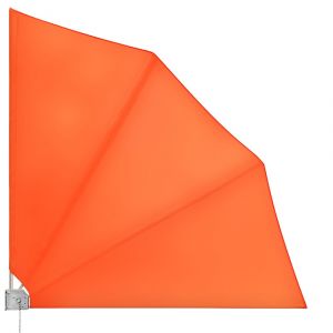 Deuba 2x Eventail de balcon 140x140cm orange pliable paravent