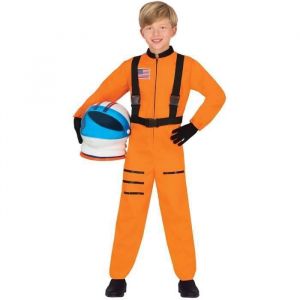 Déguisement combi astronaute usa orange enfant - 3/4 ans - orange - générique 81155