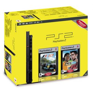 Image de Sony PlayStation 2 - PStwo Noire + PES 2008 + Formula One 2006